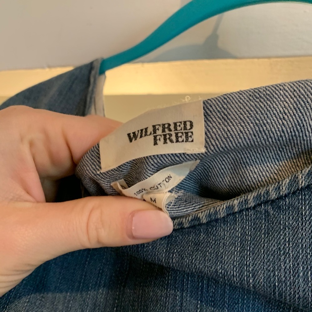 Adorable aritzia denim shift minidress
